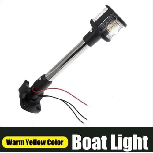 Waterproof 12V LED Navigation Light Boat Yacht Navigation Anchor Light 360 Degree All Round with Warm White Lights
