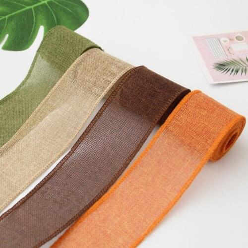 1Roll Fabric Ribbon DIY Bridal Wrapping Ribbon Wrinkle-resistant Christmas Ribbon Christmas Each Side Serging Wrapping Ribbon