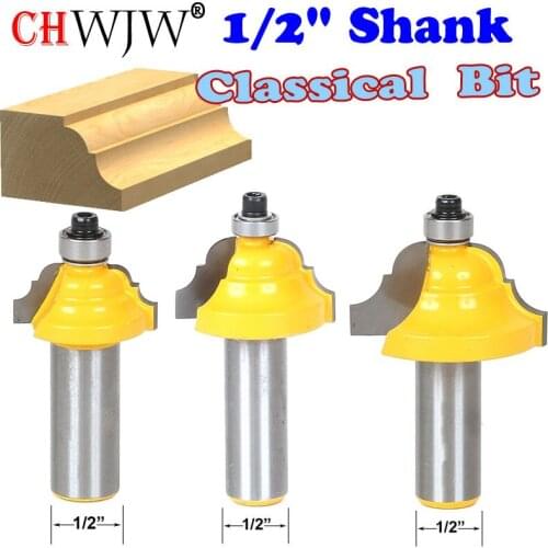 1pc 1/2" Shank Double Roman Ogee Edging Router Bit - Small Wood Cutting Tool woodworking router bits Line knife