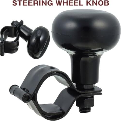 1pcs Black Car Steering Wheel Spinner Knob Power Handle Ball Hand Control Ball Booster Wheel Strengthener Spinner Knob Ball