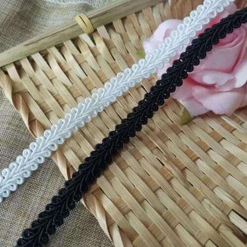 1Yard Latest Embroidery Lace Fabric High Quality Ribbon Curtain Guipure Cord Lace Sewing Clothing Trimming Decor dentelle LT38