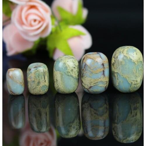 2pcs/lot Multi Size Cylinder Agalmatolite Stone Beads Multi Size Natural Stone Spacer Charms Accessories DIY Jewelry Making