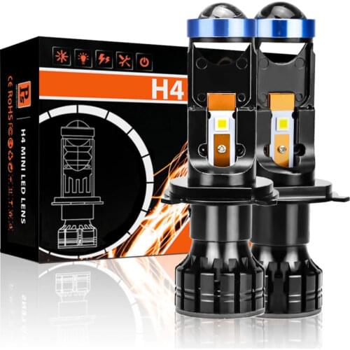 SKYJOYCE Car Headlight LED H4 Mini LED Projector Lens 70W 12000LM 6000K H4 Hi/Lo Beam Auto Headlamp High Bright P5 LED Lens