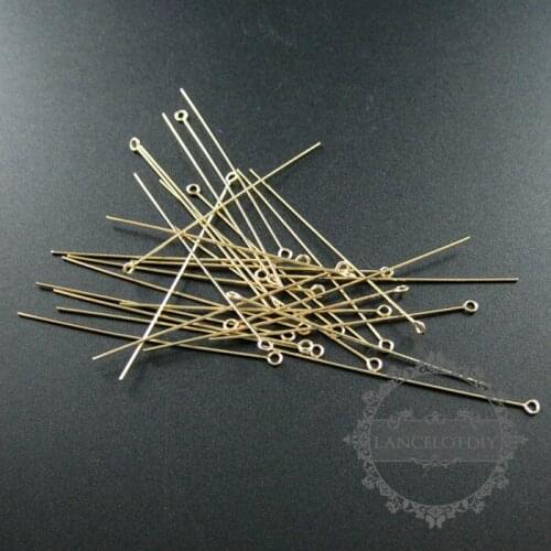 22gauge 0.64x50.8mm gold filled high quality color not tarnished eyepin DIY beading jewelry supplies findings 1515013