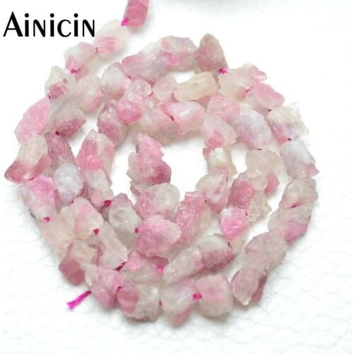 5pcs Natural Semi-precious Stone Red Color Original Rock Tourmaline 4~6x6~8mm Free Form Shape Strand Loose DIY Beads