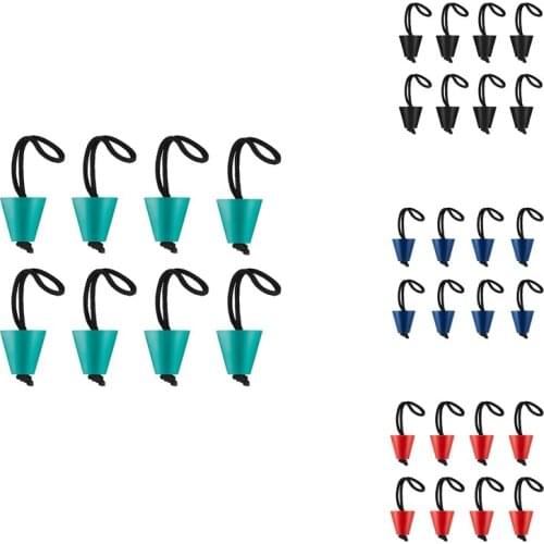 8 Pcs Universal Kayak Scupper Plug Kit Silicone Scupper Plugs Drain Holes Stopper Bung with Lanyard