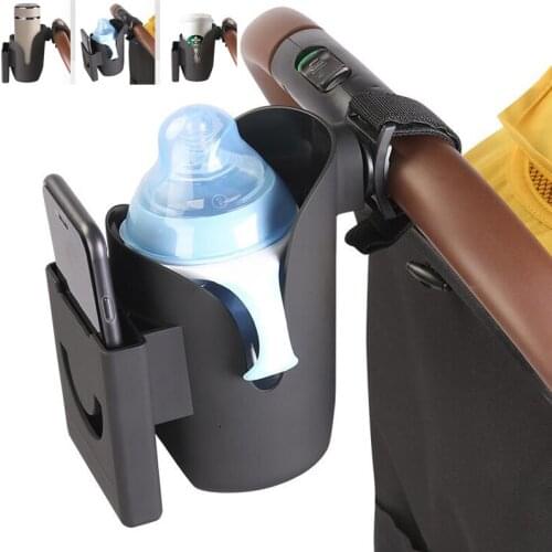 ABS Universal Cup Holder For Stroller Cup Holder Phone Case 2 In 1 Bottle Holder For Buggy Pushchair Wheelchair Bike And More