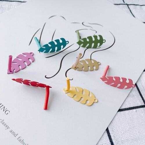 DIY jewelry accessories color multicolor optional leaf-shaped earrings earrings accessories materials
