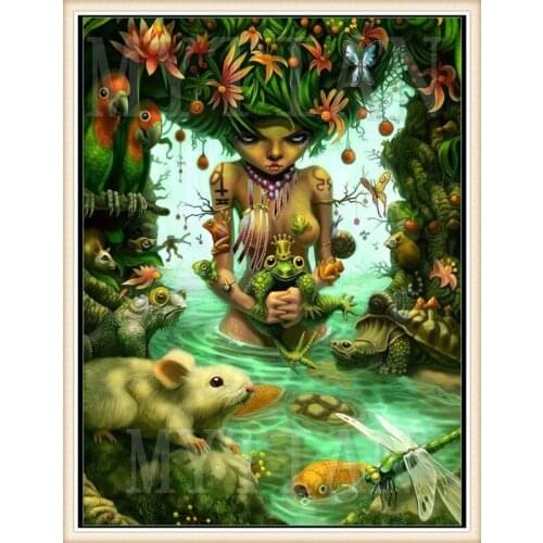 New Full Square/Round Drill 5D DIY Diamond Painting fairy 3D Embroidery Cross Stitch Anime girl 5D home Decor Gift