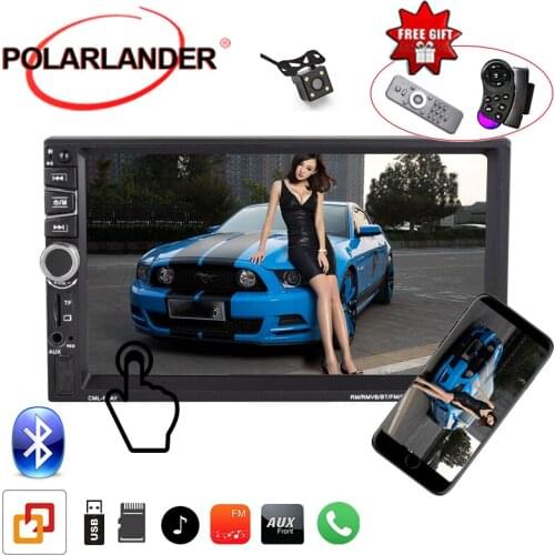 7''2Din Car Radio Bluetooth FM/TF/USB/AUX MP5 Stereo Mirror Link for Android GPS