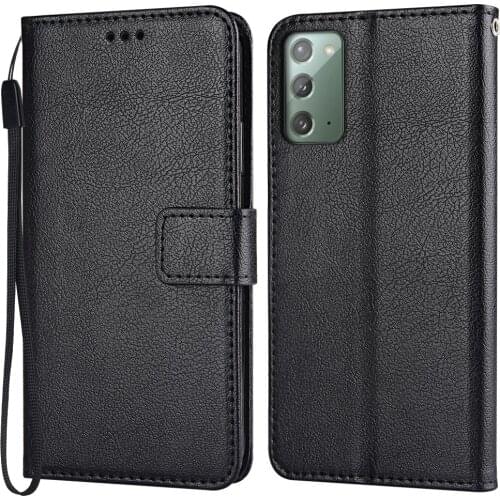 Flip Wallet PU Leather Case For Samsung Galaxy Note 20 N980 N980F 6.7'' Funda Stand Business Phone Holster Stripe Protect Cover