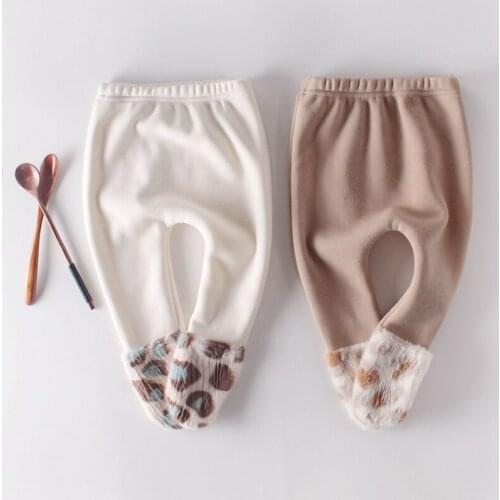Winter Baby Girls Kids Velvet Princess Leopard Leggings Infants Pants 2019 Warm Trousers Children Pant Socking Legging S10242