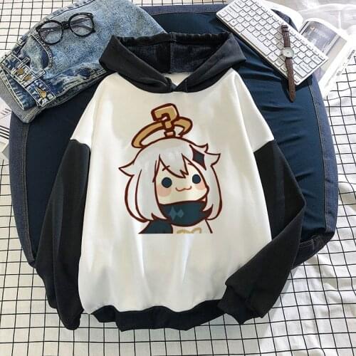 Harajuku Kawaii Game Genshin Impact Oversized Hoodies Sweatshirts Women Long Sleeve Anime Pullovers Kpop Vintage Hooded Clothes