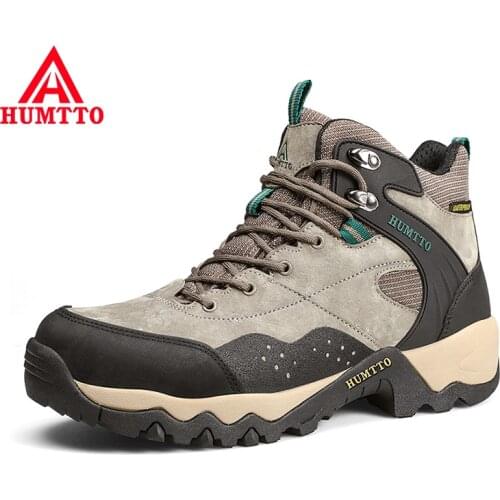 HUMTTO Waterproof Hiking for Men Sneakers Mountain Trekking Boots Mens Leather Climbing Sport Safety Man Outdoor Tactical Shoes