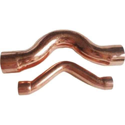 15 19 22 28 35mm ID 99.9% Copper End Feed Solder Cross Over Plumbing Fitting Coupler For Air Condition