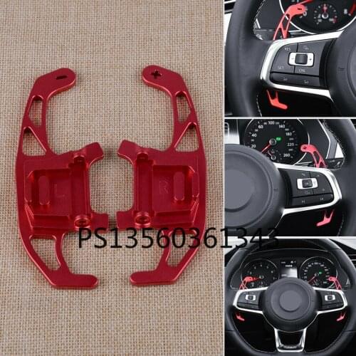 2pcs Red Aluminum Steering Wheel Shift Paddle Shifter Fit for VW Jetta Golf 7
