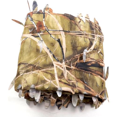 Lightweight Material Quiet Camo Leaf Blind Camouflage Netting 3D Camo Net Hunting Net 56-Inch x 12-Feet