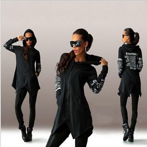 Hot Autumn Hoodies Sweatshirts Women Graffiti Letter Printing Large Size Sweatshirt Zipper Hooded Jacket Womens Clothing SW01