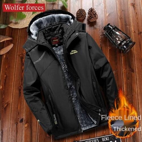 Mens Plush Thickened Winter Windproof Waterproof Warm Sports Jacket Womens Casual Loose Mountaineering Jacket