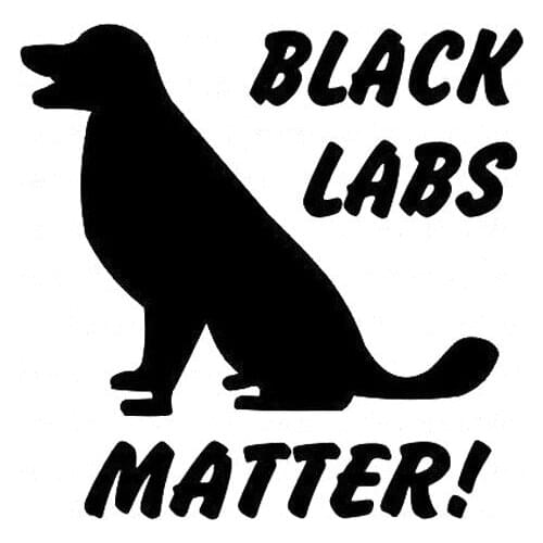 10.2CM*9.9CM Black Labs Matter Labrador Retriever Dog Vinyl Decal Sticker Car Styling Sticker Accessories Black Sliver C8-0635