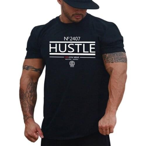 New Cotton Gym Sport Shirt Men Running Fitness T-shirt Short Sleeve Quick Dry Compression Tee Tops GYM Training Tshirt Rashgard