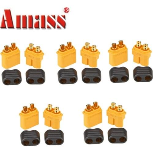 20PCS Amass XT60+ Plug Connector With Sheath Housing Plugs For RC Helicopter Quadcopter FPV Racing Drone Lipo Battery 10Pair