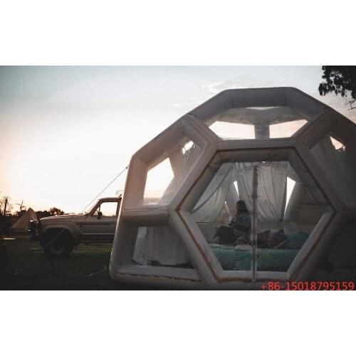 Camping Bubble Hotel House Outdoor Airtight Inflatable Transparent White Bubble Tent for Family Camping Backyard Party Events