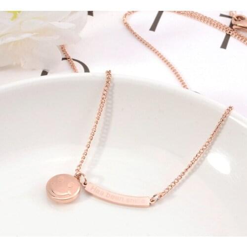 Necklaces for womens Double pendant round Nameplate necklace jewelry stainless steel fashion simple necklace woman Accessories