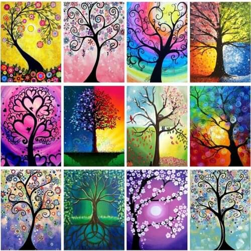 Full Round/Square Diamond Embroidery Tree 5D DIY Diamond Painting Mosaic Heart Childrens Room Decor