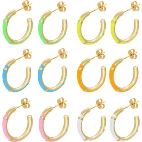 QMHJE Women's Gold Earrings