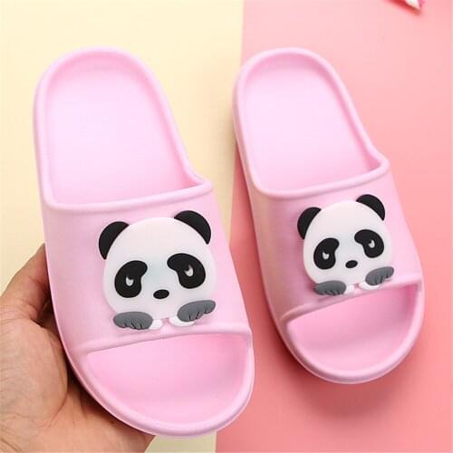 Kids Slippers Girls Children Shoes Boys Panda Cartoon Flip Flop Garden Home Footwear Beach Mother-Child EVA Barthroom