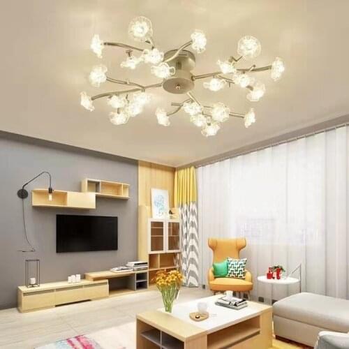 Modern minimalist led ceiling lamp Home office highend iron study master bedroom creative personalityplum light led ceiling lamp