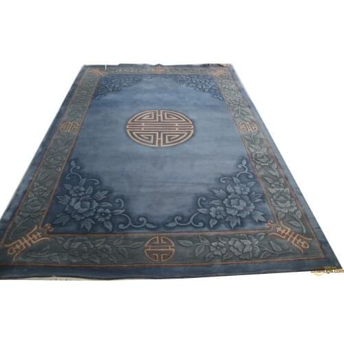 Modern Hand Made Wool Rug Savonnerie Design Nice Knitting Wool Knitting Carpets Antique Hand Knotted Mandala Area Runner
