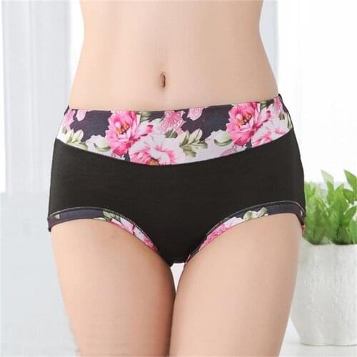2017 New Women Underwear Floral printing Womens Panties Shorts Breifs Sexy Lingeries Female Panties Cotton Underwear For Women