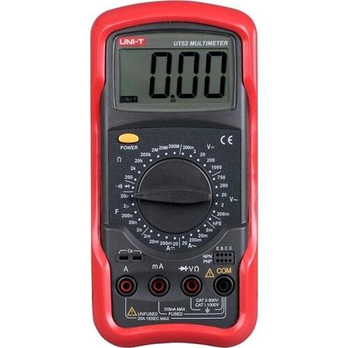 UNI-T UT52 Professional Digital Multimeter AC/DC Voltmeter Capacitor Tester esr Meter Tester Digital Capacitor Capacitance Meter
