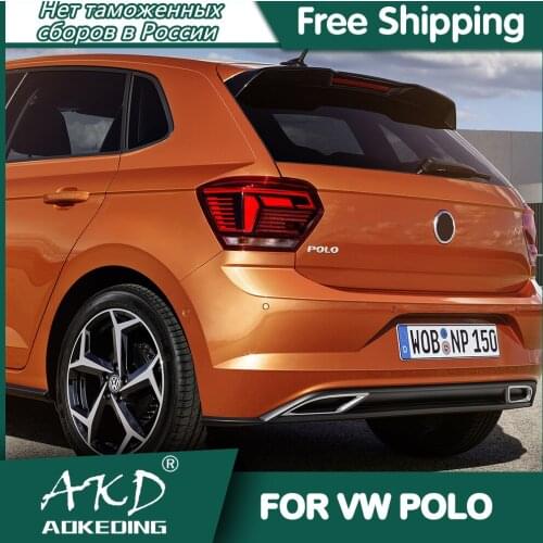 Tail Lamp For Car Volkswagen POLO 2019-2020 VW POLO Tail Lights Led Fog Lights DRL Day Running Light Tuning Car Accessories