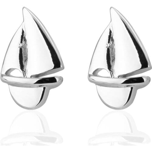 C-MAN shirt cufflinks for mens Brand cuff buttons Silvery sailboat cuff link gemelos High Quality abotoaduras Designer Jewelry