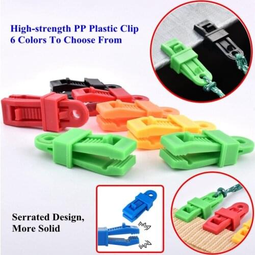 1~50pcs 6 Colors PP Tarpaulin Clamp Sunshade Net Rainproof Cloth Tent Clip Greenhouse Installation Hook Hang Expand Tongs Tools