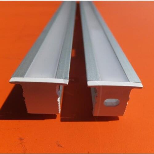 Free Shipping LED profile light recessed led aluminum profile channel for led bars 2m/pcs 100m/lot