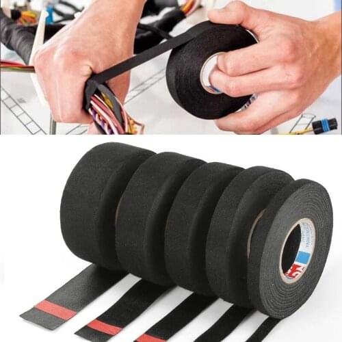 15 Meter Heat-resistant Flame Retardant Tape Coroplast Adhesive Cloth Tape For Car Cable Harness Wiring Loom Protection