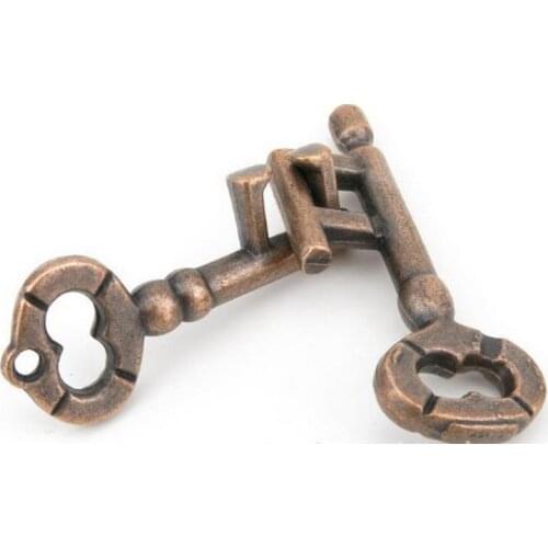 200pair High Quality Intelligent Lock Toy Brain Tester Development Alloy Key Ring Puzzle Game Kid IQ Test Key Puzzle