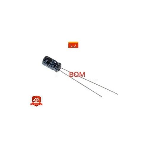 50PCS 16V 22UF 22UF 16V Aluminum Electrolytic Capacitor Size 4*7MM 16 V / 22 UF Electrolytic Capacitor