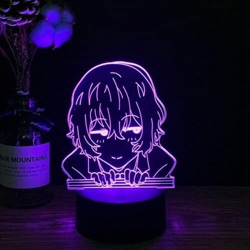 Bungo Stray Dogs Osamu Dazai Lamp for Room Decor Friend Birthday Gift Gadget Nakahara Chuya Night Light Anime Neon Light Dazai