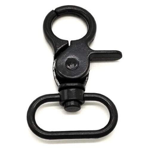 Black 1 Inch Clamp Buckle Metal Luggage Hardware Hook Buckle High Quality Keychain Webbing Dog Buckle Accessories