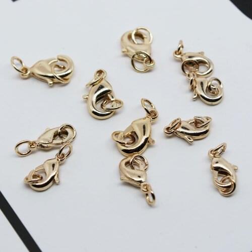 DIY Jewelry Accessories Material 14K Gold Preservation Lobster Clasp Bracelet Necklace Connection Buckle Spring Clasp