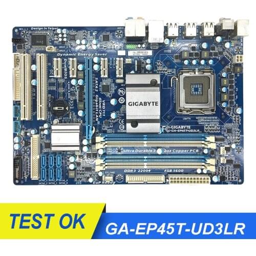 For Gigabyte GA-EP45T-UD3LR Original Motherboard DDR3 LGA 775 For Intel P45 16GB SATA2 ATX Used Desktop Mainboard