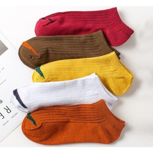 Cotton Socks Solid Color Breathable Socks Shallow Mouth Lovely Lovers Socks