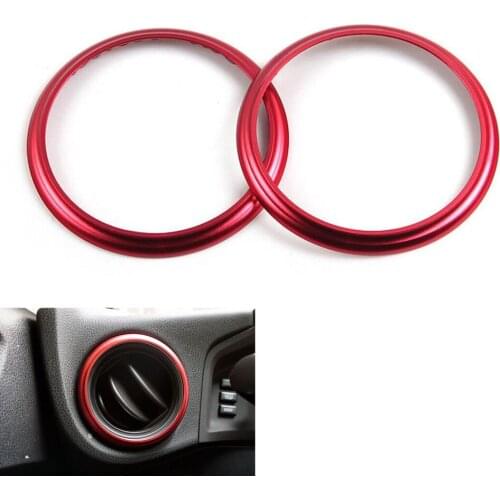 ABS Car Interior Air-conditioner Air Vent Outlet Ring Decoration Cover Trim For Subaru Outback 2015 2016 Car Styling