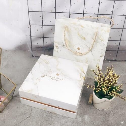 Square Creative Marble Valentine Festival Gift Box Birthday Gift Box