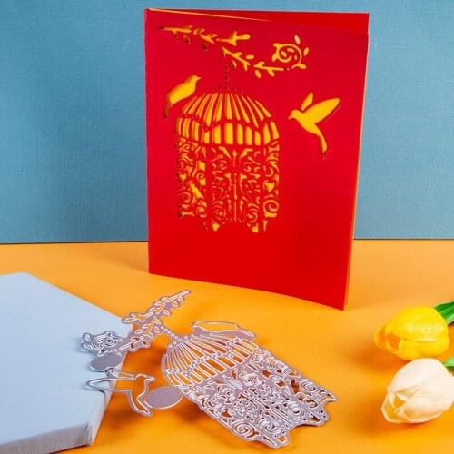Metal cutting dies bird cage cut die mold decoration Scrapbook paper craft knife mould blade punch stencils dies